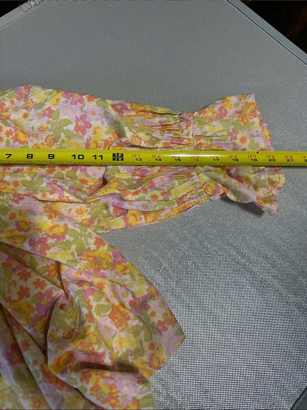 BWT Free People Women's Floral Off-Shoulder Button Front Top - Pink & Yellow - Picture 11 of 11